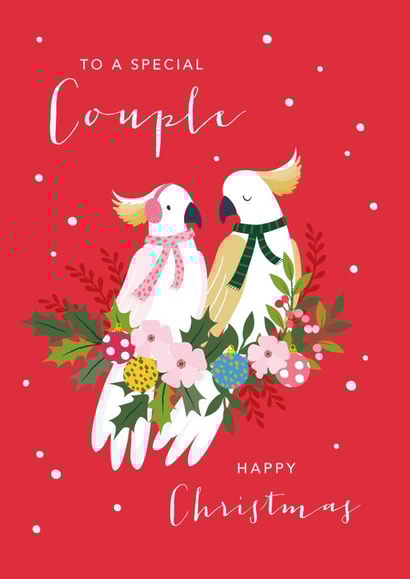 Special Couple Cockatoo Christmas card created by Klara Hawkins