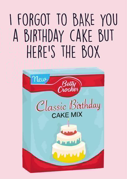Funny Cake Mix Birthday Card created by Illustrated by Nicole