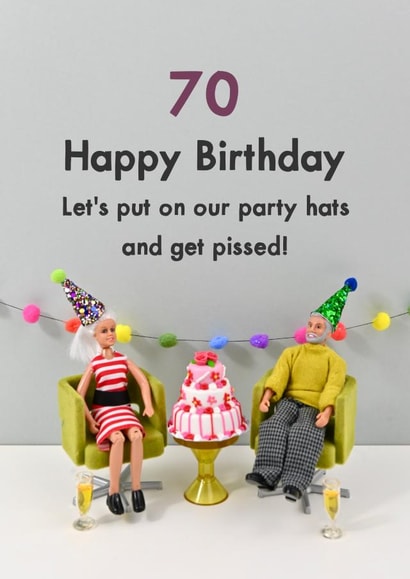 70th birthday created by Bold & Bright Cards
