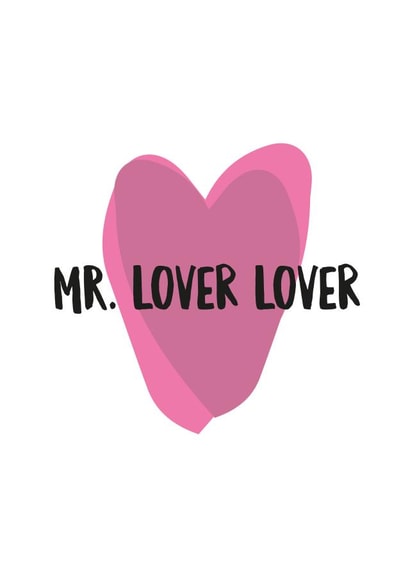 Cute music inspired Valentines Day Card for Significant Other - Mr. Lover Lover created by New Maroons
