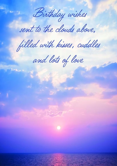 Heartfelt heavenly birthday card created by Carly Wootton