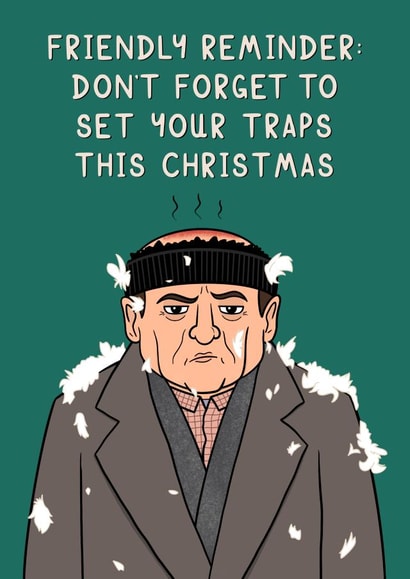 Funny Christmas Card For Family & Friends - Home Alone - Harry Lime created by Luke Oxtoby