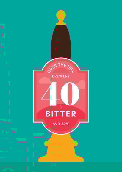 40th Birthday Card created by Hello Squid