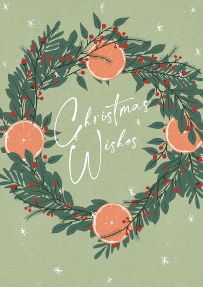 Wreaths and Christmas wishes card created by S Travers Designs