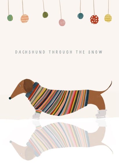 Dachshund through the snow created by Flor Studios