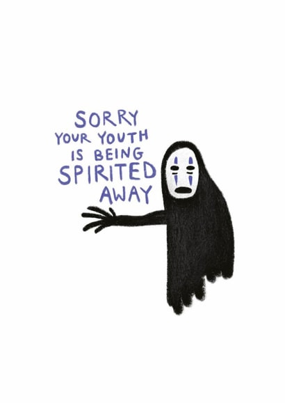 Spirited Away No Face Birthday Card created by Odd Socks