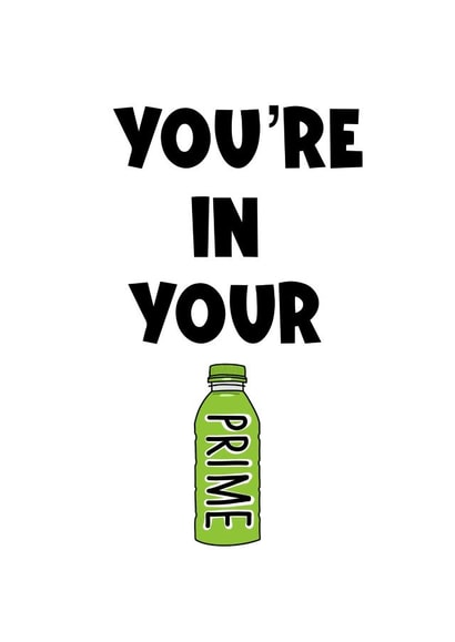 Happy birthday prime drink trending retirement funny friend son daughter created by Naomi Park