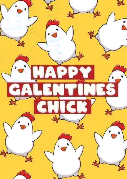 Galentines Card - Funny Galentine Card for Northern Friend - Cute Chick Chickens created by Bev O'Connor || @oconnordesign