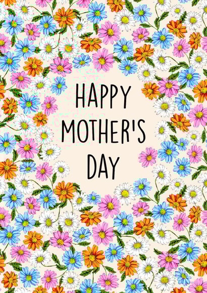 Pretty daisies mother's day card created by Poppy & Mabel