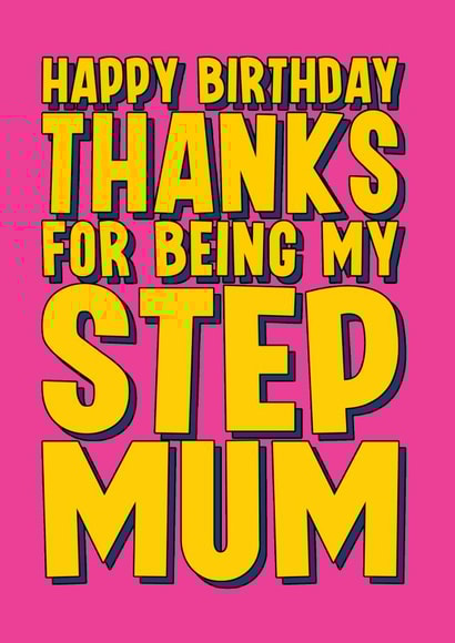Heartfelt Birthday Card - For Step-Mum - Thank You created by Blind Faith
