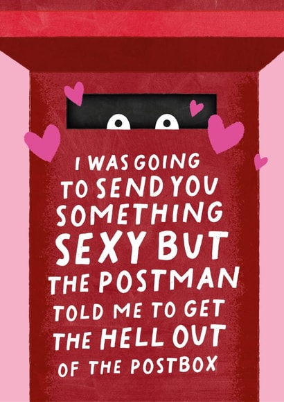 Funny Postbox Valentine's Day Card /Anniversary Card - I Was Going To Send You Something Sexy created by Studio Mads