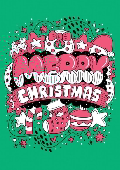 Cute Christmas Card For Family and Friends - Merry Christmas created by Harkiran Kalsi