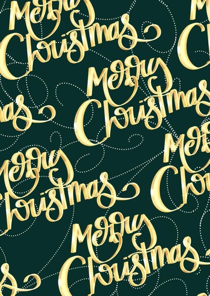 Golden chic Merry Christmas card created by Thetypographicstudio