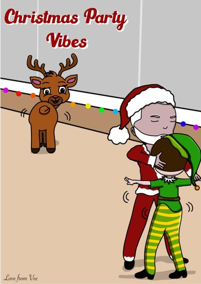 Dancing elf Christmas Card - TikTok Trend created by LoveFromVee