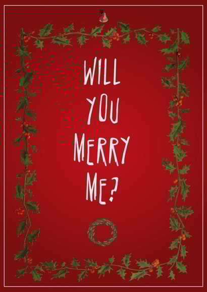 classic Christmas and proposal card for girlfriend and boyfriend created by omar elmoudden