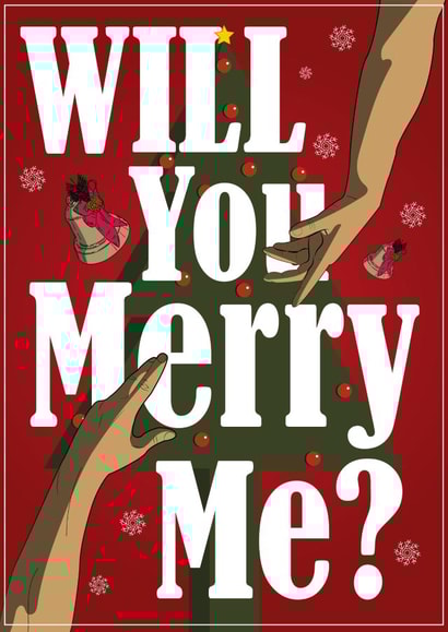 classic Christmas proposal card for special beloved other will you marry me created by omar elmoudden