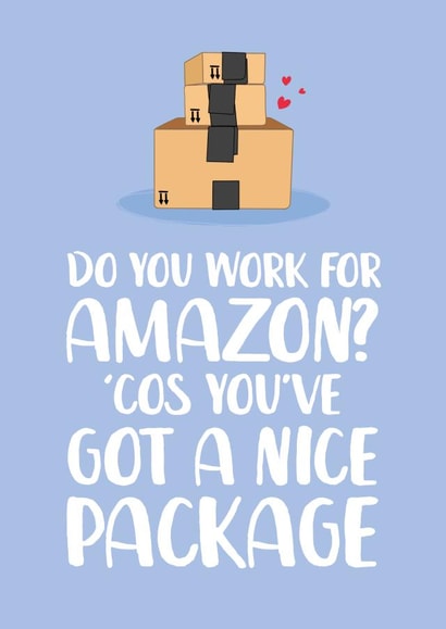 Cheeky Valentines Day Card for Him - Nice Package created by The Cake Thief