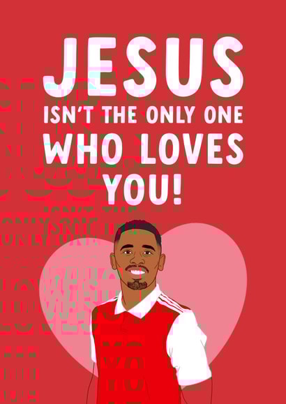Funny Gabriel Jesus Valentine's Day card for Boyfriend or Husband created by The Cake Thief