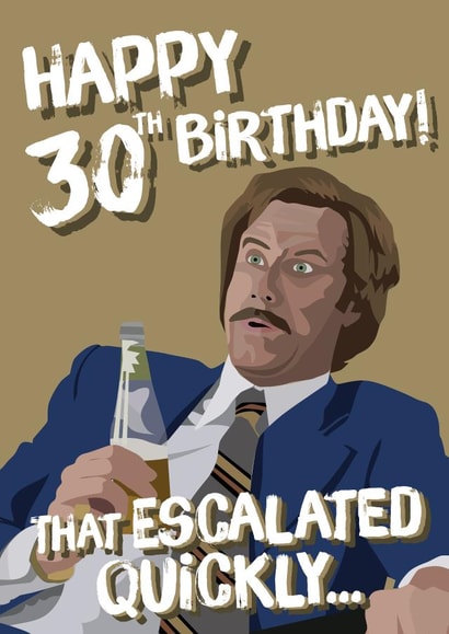 For that 30th Birthday Milestone that appeared from nowhere! created by Codfish Design