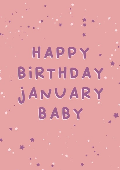 Happy Birthday January Baby, card for January birthday, birthday card for friend created by Cake For Breakfast