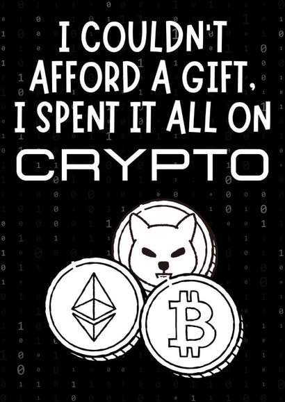 Bitcoin Birthday Card - Funny - For Him - Friend - Crypto - Cryptocurrency created by Designs By Andy