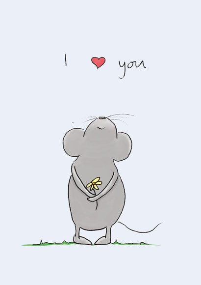 A cute little mouse to help you say those special three words.....I love you created by Lucy Driver