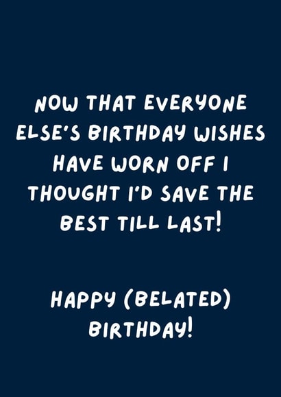 Happy belated birthday card created by original fox designs