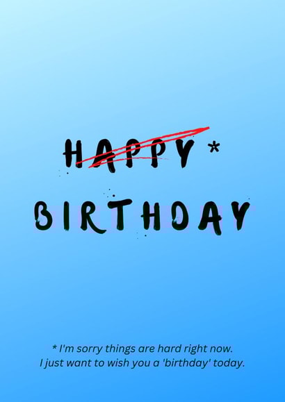 Heartfelt Birthday Card For Him or Her –&nbsp;It's Okay To Be Blue created by Nadia Mendoza