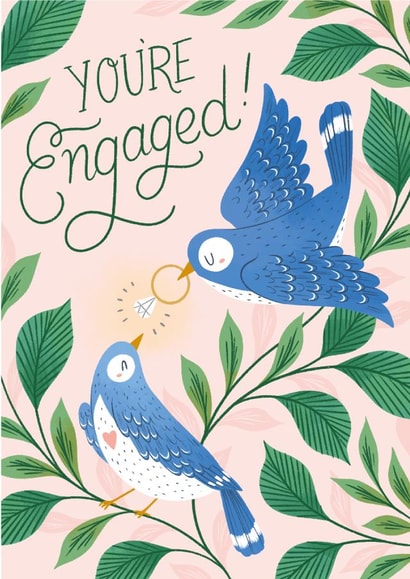 Pretty Heartfelt Engagement Card | You're Engaged | Wedding | Congratulations created by Ricicle Cards