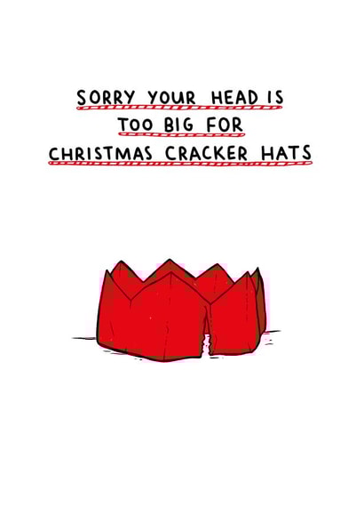 Christmas Cracker Hat Funny Christmas Card created by easeupbabes