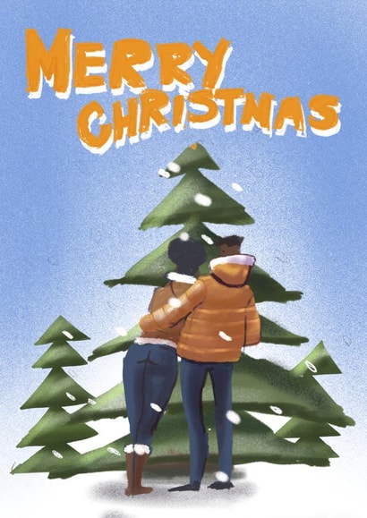cute Christmas card for significant other created by David Anson Creatives