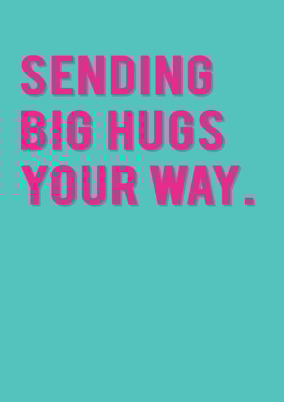 Colourful - Thinking Of You Card - Big Hugs created by Redback Cards