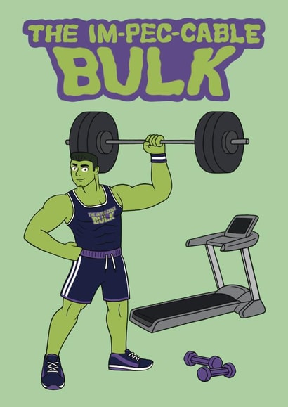 Funny Superhero alter ego Gym card created by @hairheadsart