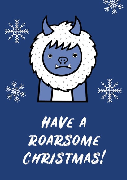 Yeti Christmas Card created by Roarsome