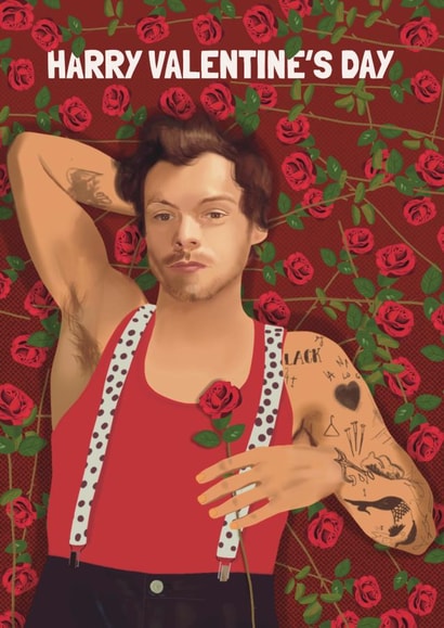 Harry Valentine's Day Harry Styles Card created by AbiGoLucky
