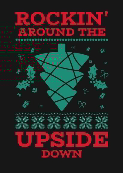 Funny Stranger Things Christmas Card created by Kirsty Halliwell