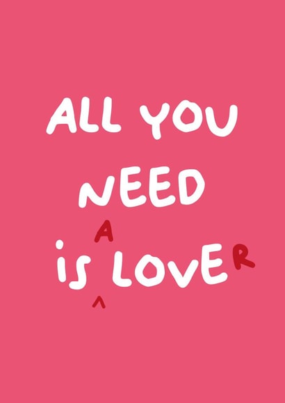 Cheeky Valentine's Card - A Lover created by PaperJam Print Co.