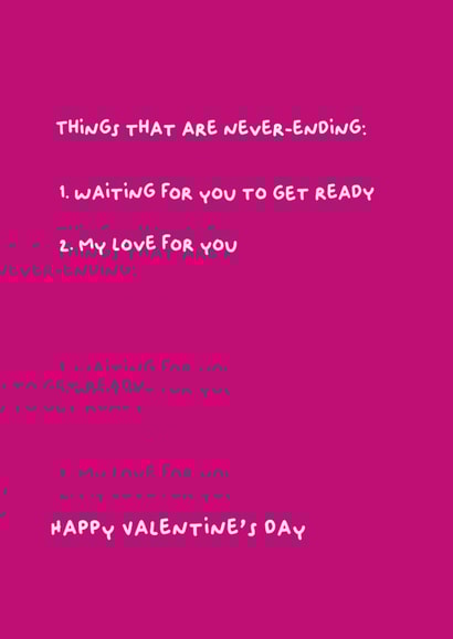 Funny Valentine Card for someone worth waiting for created by PaperJam Print Co.
