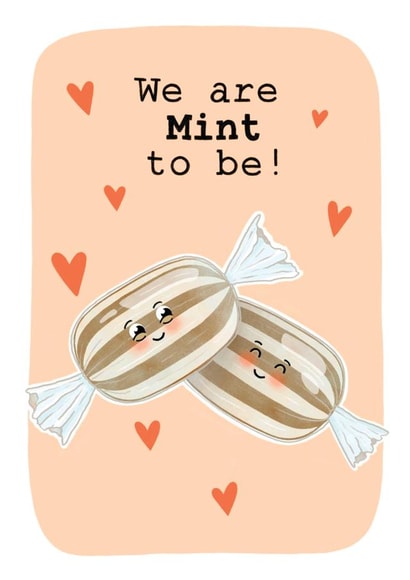 Cute Anniversary Card for Significant Other - We are Mint to Be! Humbug created by Illustrated by Aimee