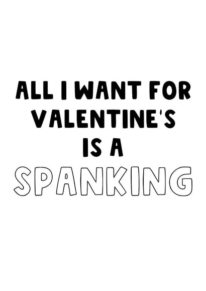 Naughty Valentine's Card for Wife - Spanking Card - Husband Card for Valentines created by The Blunt Badger