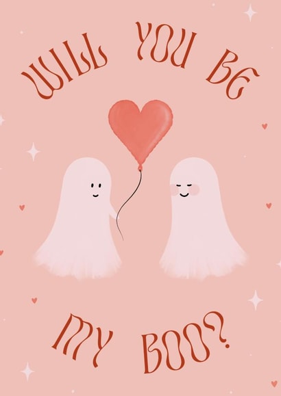 Cute Valentine’s card for your boo - boo love - heart balloon created by Elf Paper Co