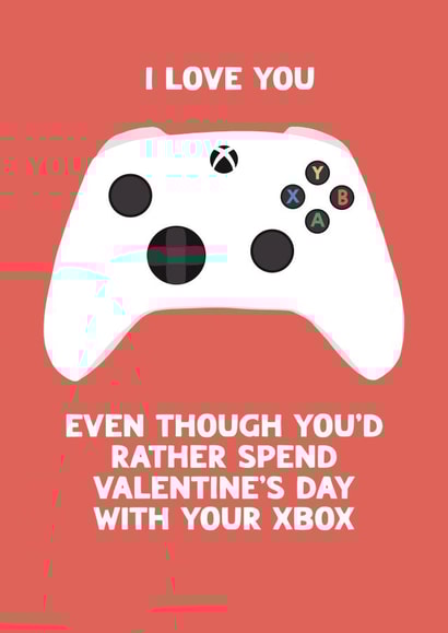 Cheeky Valentine’s Day Card - Xbox - Gaming - Controller created by Soph AC Studio