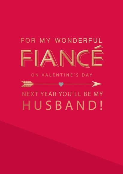 Typography Fiance Valentine's Day card for soon to be Husband created by Hotchpotch 