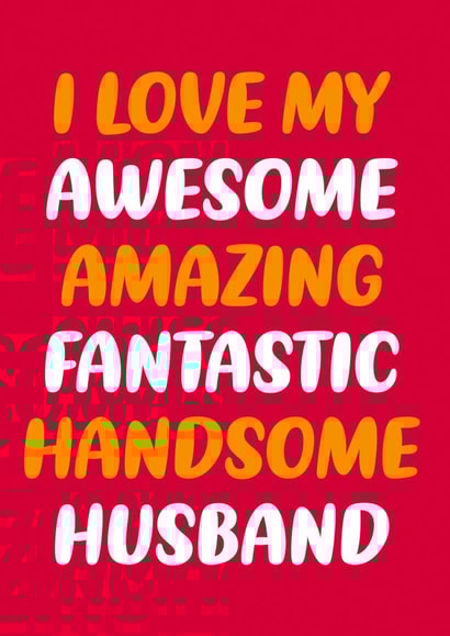 Funny Valentines card for husband created by Dean Morris Cards