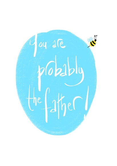 Funny anniversary card for a new dad created by Tough Love