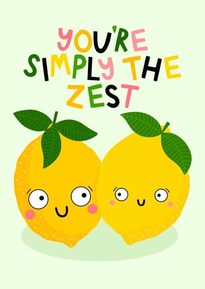Simply the Best - Lemon Couple - Fruity Pun - Valentine's Card - Romantic Pair created by Ludicrous Prints
