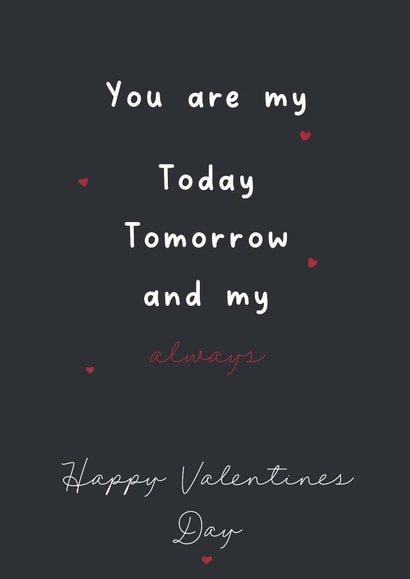 Romantic valentines card - Heartfelt - My Always created by LynseyLovez