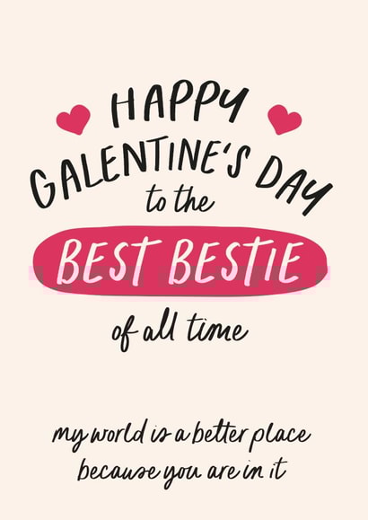 Valentine's Day Card - Galentine's - Best Bestie created by Poppy Lane