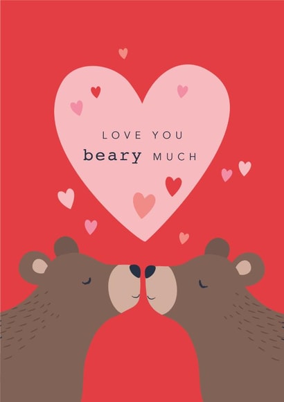 Cute Bear Anniversary - Valentine's Card for other half created by Klara Hawkins