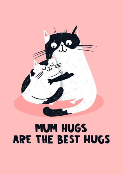 Cute Mother's Day Card - Mum Hugs are the Best Hugs created by Lucy Maggie Designs